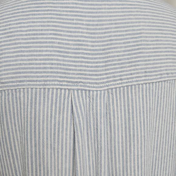 Calvin Klein Striped Linen Blend Sleeveless Tiered Maxi Dress Summer Ready Sz 4 - Picture 5 of 11